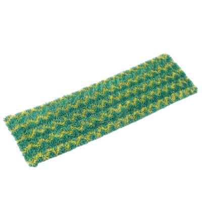 China Sustainable Commercial Microfiber Mop Wet Pad with Scrubber and Hook & Loop Back Attachment 18 Inches for sale