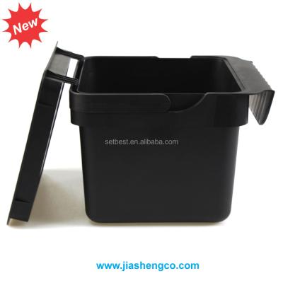 China Sustainable Plastic 6.6L Kitchen Trash Can Household Waste Bin With Lid Counter Bin for sale