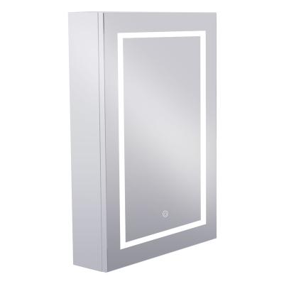 China Wall Mounted Led Mirror Light Cabinet Bathroom Storage Closet With Mirror Cabinet For Bathroom Shower Room for sale