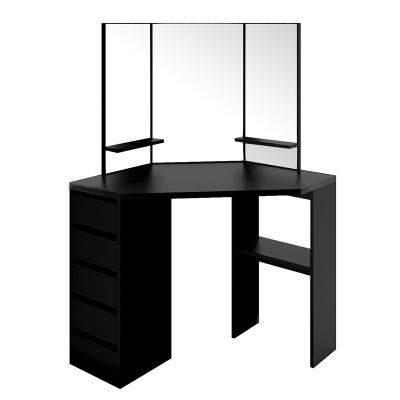 China Modern Economic Custom Design Modern Triple Corner Mirror Dressing Table Furniture for sale