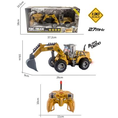 China RC Hobby 1:30 5 Channel Upper Arm RC Excavation Engineering Vehicle Truck Remote Control Car Toy With Light Against Huina for sale