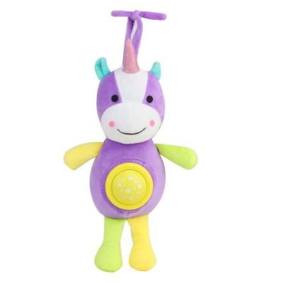 China Custom Stuffed Animals Toy Soft Safe Travel Plush On-the-Go Plush Attachment Unicorn For New Born Baby Gifts for sale