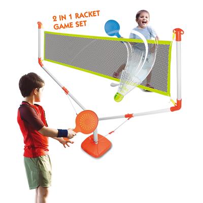 China 2 in 1 Tennis Badminton Racket Set Set Outdoor Backyard Beach Sports Toys for Children 88Y1808 for sale