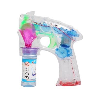 China Plastic Electric Ignition LED Bubble Water Gun Plastic Automatic Transparent Blaster In Toys For Kids Backyard Outdoor Games China for sale