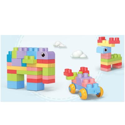 China Educational Silicone Jumbo High Temperature Soft Safe Baby Cook Rubber Building Blocks Set For Preschool Kids Children Babies Toddler for sale