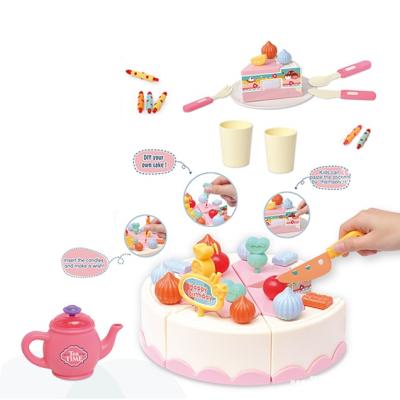 China Straw-eco Montessori Material Cake DIY Toy Set, Pretend Role Play Birthday Party Play Kits For Kids for sale