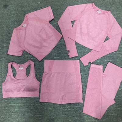 China 2022 New Arrival Breathable 5 Pieces Sports Active Wear Suit Women Yoga Set Women Gym Fitness Yoga Set 5pcs for sale