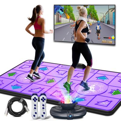 China Factory direct sales universal high quality luminous PU massager with double camera dance mat for sale