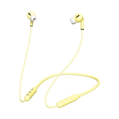 China Neckband voice control neckband sports headphones V5.0 wireless earphones Macaron color wireless headphones for sale