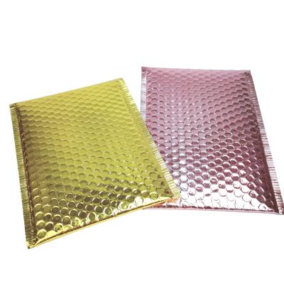 China Disposable Waterproof Metallic Color Bubble Wrap Jewelery Listing Bag for sale