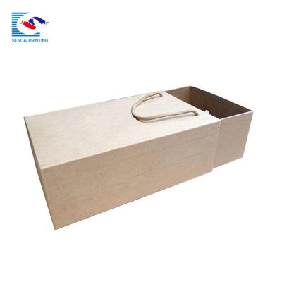 China New Design Recyclable Custom Printed Shoes Packaging Paper Box With Handle for sale