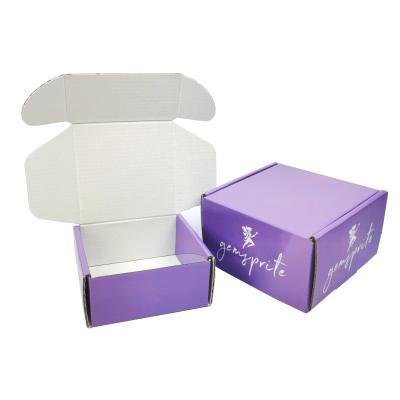 China Handmade Wholesale Custom Purple Chandelier Jewelry Shipping Paper Gift Boxes for sale