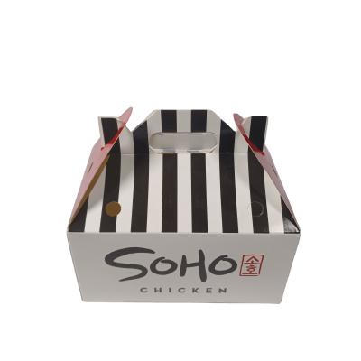 China Recycled Materials Recycled Materials Fried Chicken Packaging Boxes Fast Biodegradable Food Take Out Paper Boxes for sale