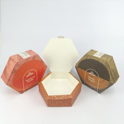 China Recycled Materials Recycled Materials Food Grade Paper Box Seafood Paella Takeout Packaging Box Custom for sale