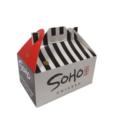 China Recycled Materials Recycled Materials Food Grade Art Fried Chicken Packaging Paper Takeout Boxes for sale