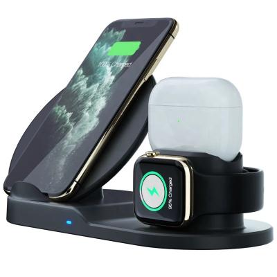 China Hot Product Mobile Phone Smart Watch Earbuds Drop Ship 3 in 1 Qi Wireless Charging Magnetic Wireless Charger for sale