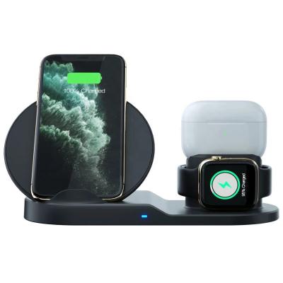 China Multifunctional Chargers Mat Wireless Charger Mobile Phone Smart Watch Earbuds Dropship Qi Fast Radio Wireless Charging for sale