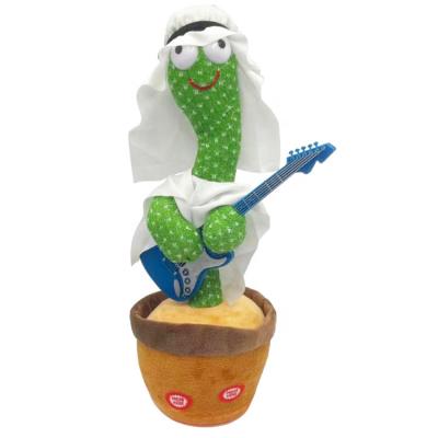 China Kids/Games Boy/Girl/Baby Squid Imitating Recording Voice What You Say Plush Toy Singing Dancing Cactus for sale