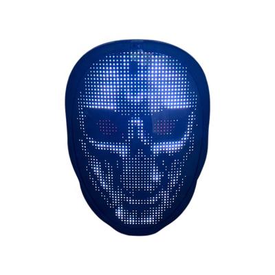 China DIY Picture/Music Rhythm/Gesture/Language Setting Dropshipping Custom LED Light Up App Programmable Masks Party Christmas Halloween Face Mask for sale