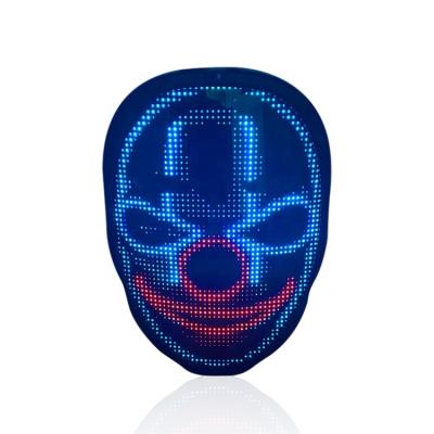 China Halloween Xmas Cosplay Music Parties Christmas Halloween Party Custom Logo DIY Face-changing Programmable LED Masks Full Face Protective Mask for sale