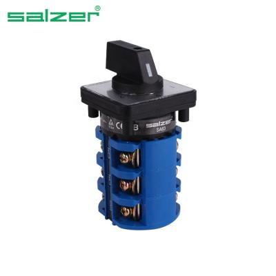 China 1-0-2 TUV CE CB Approved Salzer AC Cam Switches Change Over Switch 1-0-2 63A 3 Pole for sale