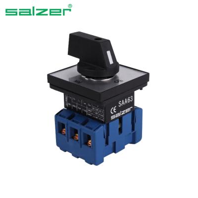 China Salzer SAA63 OFF-ON 3Pole 64x64mm SAA63 CE Approved Rotary Switches for sale