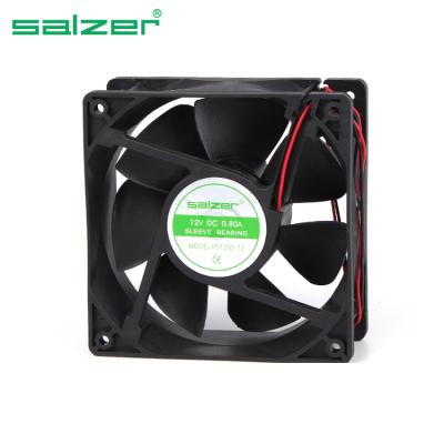 China Building Material Stores Salzer DC Fan PD120S-12 12V 120X120X38MM Axial SLEEVE BEARING for sale