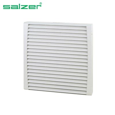 China Building Material Stores Salzer S - 323 Dimension 323X323mm IP54 Plastic Industrial Dust Fan Filter Exhaust Air Ventilation Fan Filter Panel Install for sale