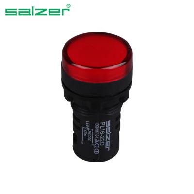 China Material is anti fire Salzer PL16-22D diameter 22mm indicator light, LED pilot lamp, signal light 24VAC/DC (TUV CE and CB approved) IP65 after cover for sale