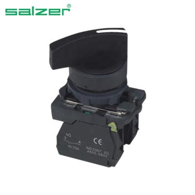 China Salzer SA22-AJ25 NO+NC 2 position locked push button selector (TUV, CE and CB approved) IP54 SA22-AJ25 for sale