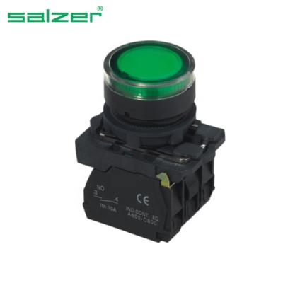 China Salzer brand SA22-AW33M5 NO+NC push button switch with 24-240V lamp (LED light BA9S TUV, CE and CB approved) SA22-AW33M5 for sale