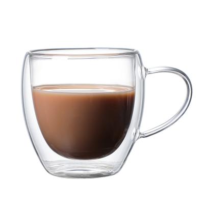 China Custom Nordic Type Travel Wall Glass Coffe Milk Cup Multi Viable Choice Double Volume Cup for sale