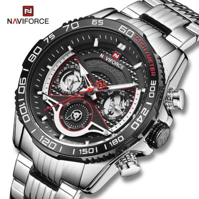 China Automatic Date NAVIFORCE 9185 SB Men Fashion Quartz Wristwatches Stainless Steel Watch Relojes Luxury Waterproof Hombre Top Brand for sale