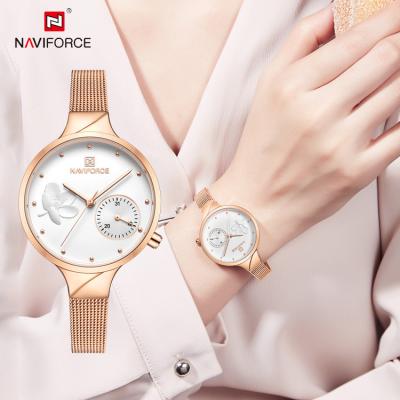 China Top Brand Automatic Date NAVIFORCE 5001S RGWRG Luxury Elegant Women Watches New Girl Wristwatch OEM Twinkly Watch for sale