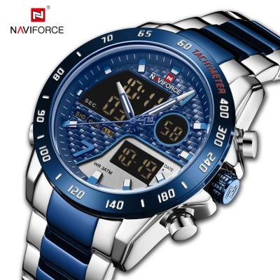 China NAVIFORCE 9171 Dual Alarm LCD Quartz Sports Men's Display Clock Watches Japan Movement Luxury Watch Water Resistant Wrist Watch For Men for sale