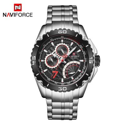 China NAVIFORCE 9183 Automatic Date Brand Luxury Men's Wrist Watch Digital Military Sport Watches Clock Steel Strap Quartz OEM Male Custom Logo Watch for sale