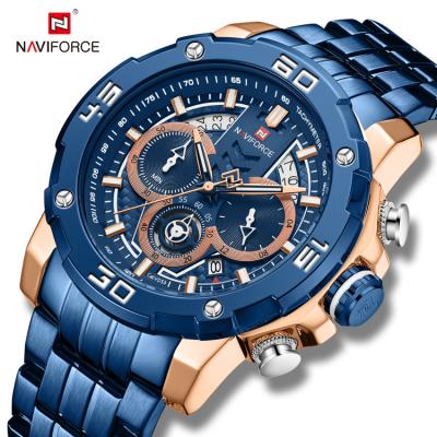 China Automatic Date NAVIFORCE 9175 RGBE Brand Men Sports Watches Dual Analog-Digital LED Display Quartz Electronic Wristwatches Waterproof Watches for sale