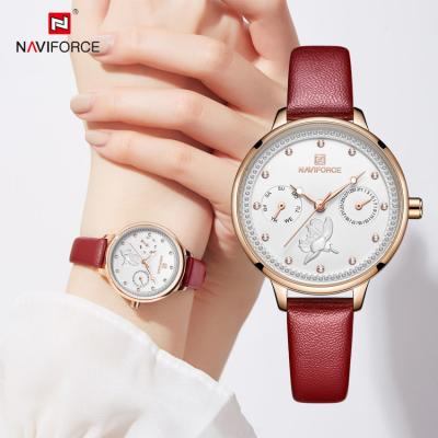 China Fashion Lady Watch Quartz Women Wristwatches Day/Date NAVIFORCE 5003 RGWR Casual Date Week Clock Gift For Girl for sale