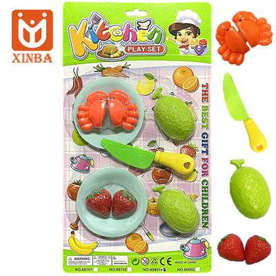 China Plastic Children Toy Cutting Fruit Educational Baby Vegetable Pretend Play Kitchen Toys for sale