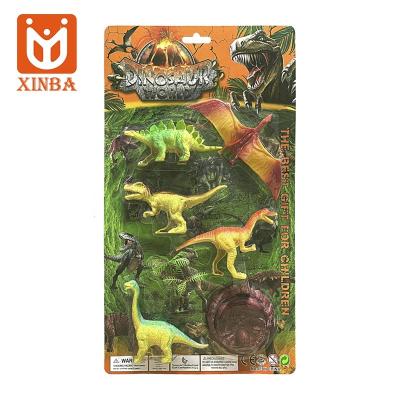 China Plastic Wholesale New Dino World 3d Dinosaur Figure With Plastic Dinosaur Toy Set And Trees For Kids for sale