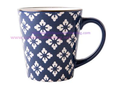 China Vintage ceramic mugs coffeee cups silkscreen handcrafts water cup gold rim personalized coffee mugs for sale