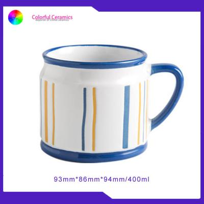 China Vintage Hand-painted ceramic mug big volume cups coffee mug кружка для кофе купить for sale