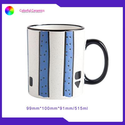 China porcelain mug with handprinting fashion simple coffee mugs ceramic mug cups кружка для кофе купить for sale