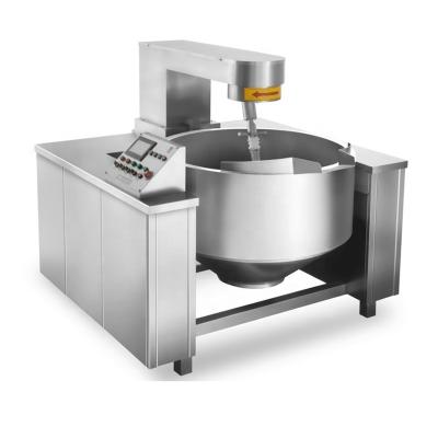 China Stainless Steel Full Automatic Food Vegetable Processing Plant Industrial Control Soup Cooking Kettle For Chili Caramel Tomato Potato Sauce Paste for sale