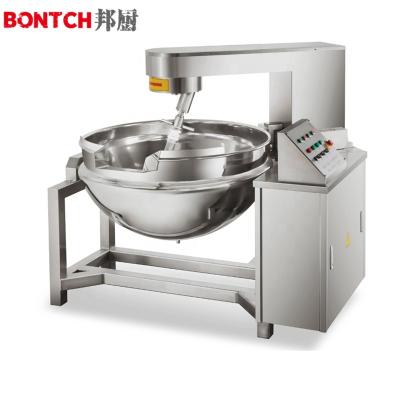 China Vegetable Processing Plant Ce Approved Commercial Cooking Kettle With Mixer Large Capacity Industrial Cooker Blender Machine For Food Preparation for sale