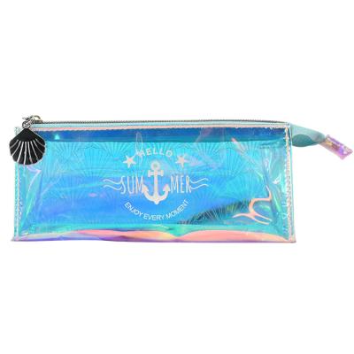 China Fashion Ready to Ship Transparent PVC Stationery Pencil Case Mermaid Pencil Pouch for Girls for sale