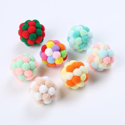 China Sustainable Handmade Colorful Bouncy Interactive Feeding Dispenser Food Pet Toy Slow Healthy Ball for sale