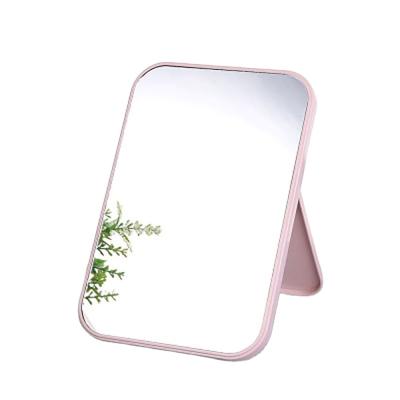 China Lighted Square PC Material Easy Shipping Single Classic Makeup Mirror For Home Use for sale