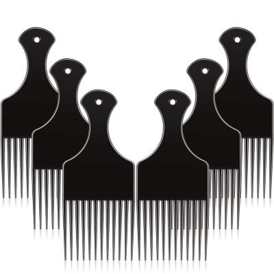 China living room & home & Custom Barber Private Label Salon Curls Plastic Hair Wide Pick Combs Afro Tooth Comb With Logo for sale