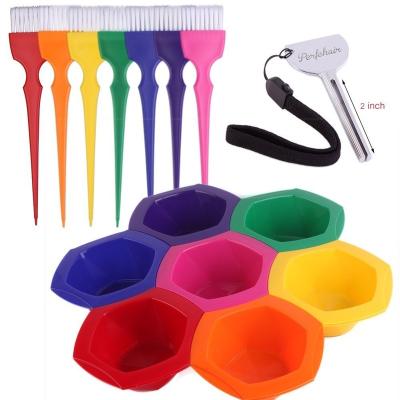 China Fashionable Glitter Private Label Printed Hair Color Dye Tint Brush Wide Bowl Tools Professional High Quality for sale